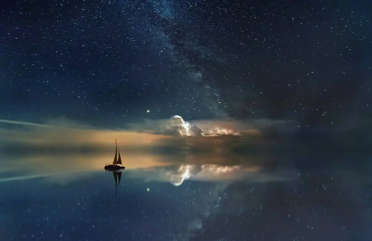 Sample photo of a person under the night sky