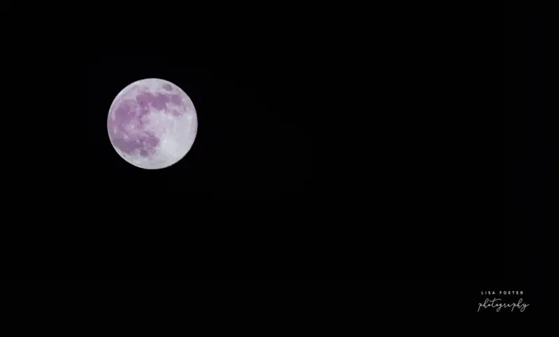 Full moon glowing in a black night sky
