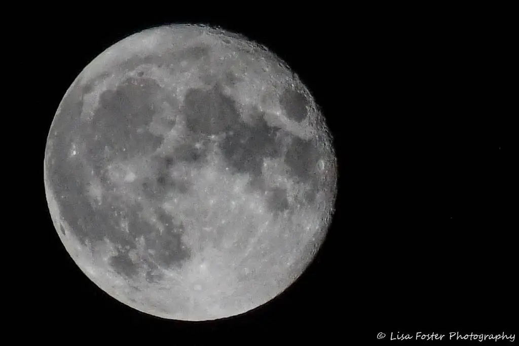 Detailed full moon against a black sky